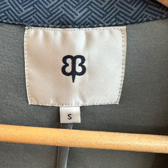 Betabrand Blazer Chevron Patterned Blue Gray Stretch Pockets Career Work Size SM - Picture 8 of 9